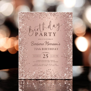 Papier Rose Budget Parties scintillant or 70e anniversair