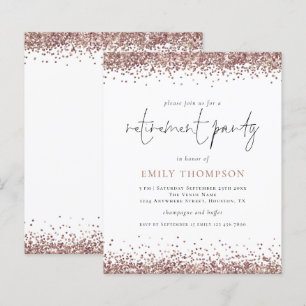 Papier Rose Budget Parties scintillant or de retraite In