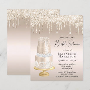Papier Rose Budget Parties scintillant or Invitation de d