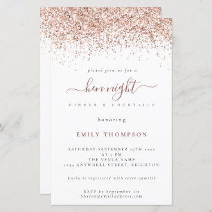 Papier Rose Budget Parties scintillant or White Hen Night