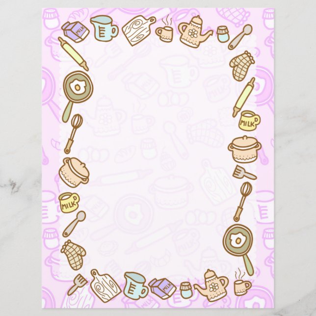 Papier rose Cuisinière (Devant)