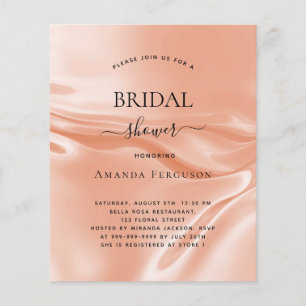 Papier Rose de douche nuptiale budget soie satinée or