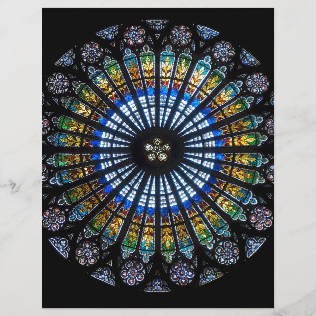 Papier rose fenêtre cathédrale strasbourg (Devant)