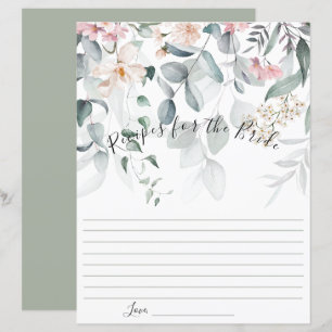 Papier Rose Floral Greenery Bride Recette