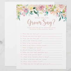 Papier Rose Gold Fête des mariées Qu'a dit Groom
