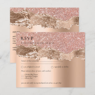 Papier Rose Gold Moderne Glamor Mariage Invitation