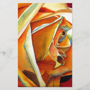 Papier Rose jaune originale aquarelle Art