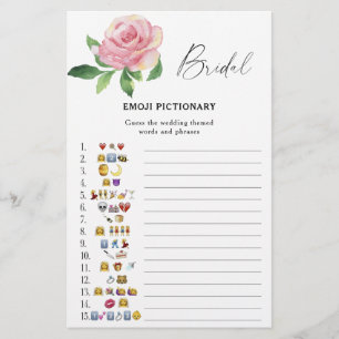 Papier Rose - jeu de pictionary emoji pour la douche de l