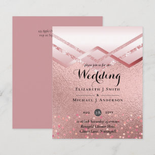 Papier Rose moderne Gold tendance Mariage budget