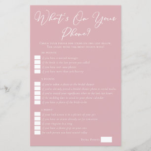 Papier Rose Pink Ce qui se passe sur votre Fête des marié