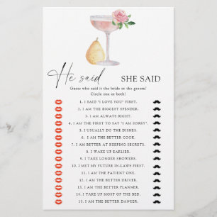 Papier Rose Prosecco - Il a dit qu'elle a dit baby shower