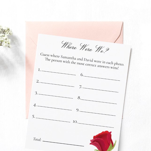 Papier Rose rouge Fête des mariées Où Étions-Nous Joués (Créateur téléchargé)