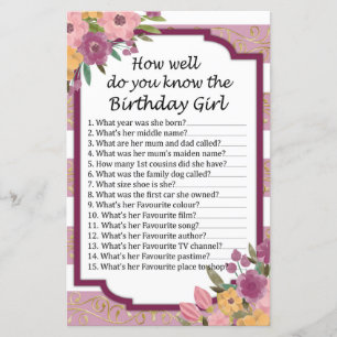Papier Rose striped Comme vous connaissez bien la fille d