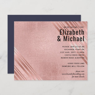 Papier Rosegold MARIAGE métallique Parties scintillant