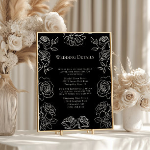 Papier Roses français noirs et blancs Premium Détails du