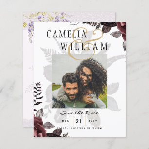 Papier Roses noirs de Bourgogne foncée Mariage automne hi