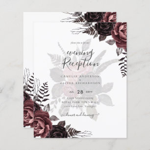 Papier Roses noirs de Bourgogne foncée Mariage automne hi