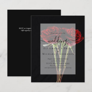 Papier Roses rouges gothiques Mariage gothique Inviter