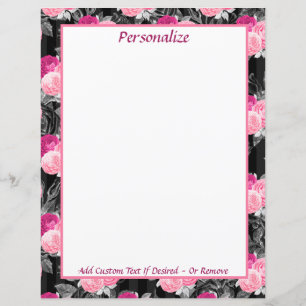 Papier Roses rouges vintages Motif floral