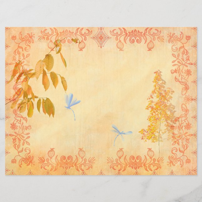 Papier Rouge Automne 2 Livre Junkjournal non aligné (Devant)