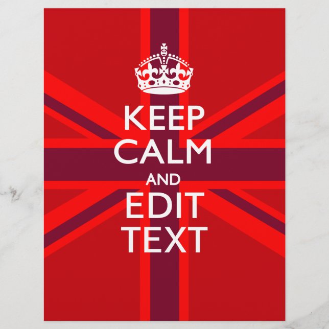 Papier Rouge Bourgogne Gardez Le Calme Votre Texte Union  (Devant)