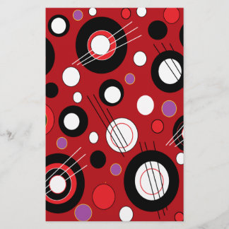 Papier Rouge de rouge à lèvres de polka