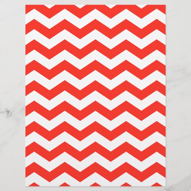 Papier Rouge et Blanc Zig Zag (Devant)