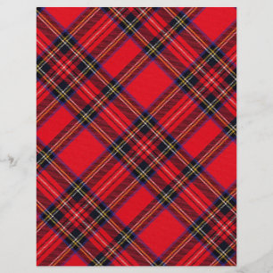 Papier Royal Stewart tartan rouge noir plaid