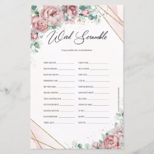 Papier Russe floral eucalyptus or Mot Scramble