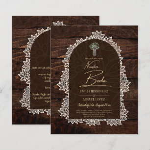 Papier Russe NUESTRA BODA Jardin Dentelle bois bois