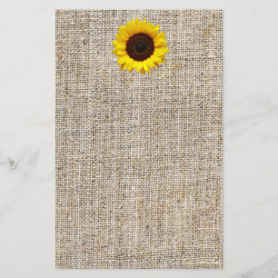 Papier Russe Western Pays Burlap Mariage de tournesol