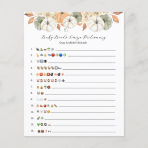 Papier Rustic Autumn Baby Books Emoji Jeu
