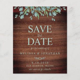 Papier Rustic Eucalyptus Mariage QR Code Enregistrer la d