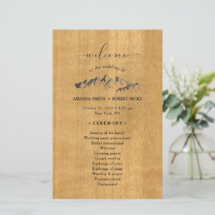 Papier Rustic Mountain Wedding Program