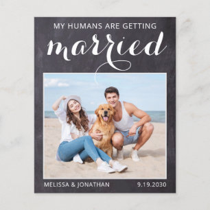 Papier Rustic Pet Chien Mariage Photo Budget Enregistrer 