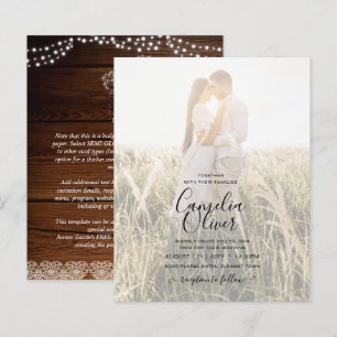 Papier Rustic Photo Overlay Dentelle Bois Jarres de maria