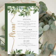 Rustique Botanique Green & Gold Foliage Mariage Me