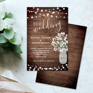 Papier Rustique Mason Jar String Lumières Budget Mariage