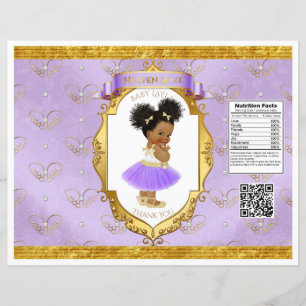 Papier Sac bébé afro-américaine lavande Chip Bag