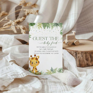 Papier Safari Animals Guess the Baby Food Game Card