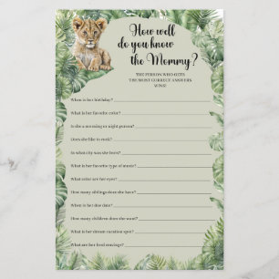 Papier Safari Animaux Comment Bien Connaissez-Vous Le Jeu