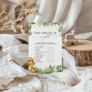 Papier Safari Animaux Le Bon Prix Baby shower Jeu