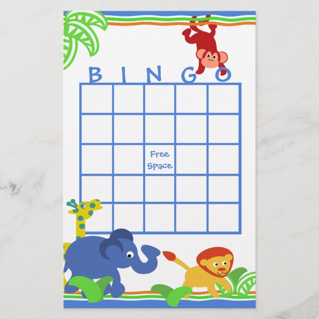 Papier Safari Bingo (Devant)