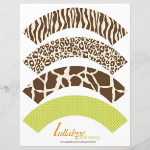 Papier Safari Garçon Orange Cupcake Wrappers 2