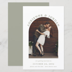 Papier Sage BUDGET Arche verte Photo Enregistrer la date