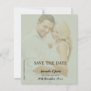 Papier Sage Green Faux Vellum Photo Wedding Enregistrer l