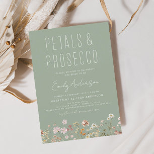 Papier Sage Green Fleur sauvage Pétales et Poursuite Invi