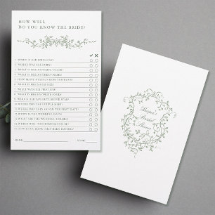 Papier Sage Green French Victorian Fête des mariées Jeu