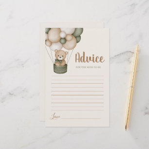 Papier Sage Green Teddy Bear Conseils pour maman d'être c