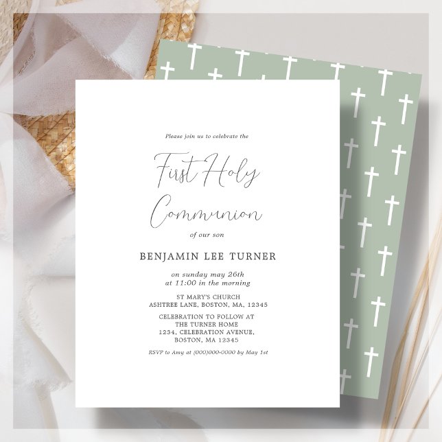 Papier Sage moderne | Invitation au budget de la première (Créateur téléchargé)